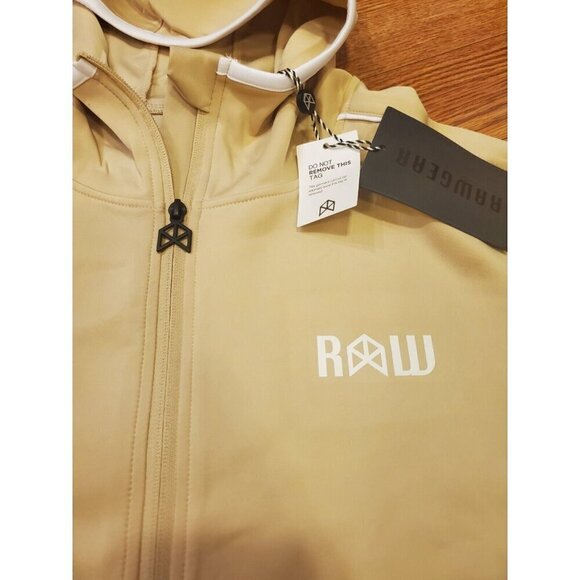Rawgear Full Zip Up hoodie Men's Size XL Light Sand Color #RG507 Streetwear NWT - Picture 2 of 7